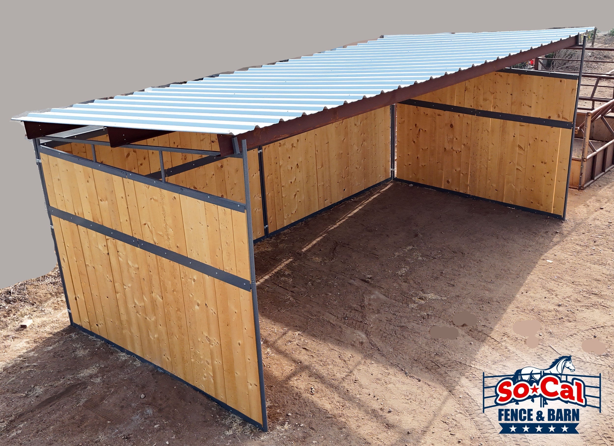 tent shed 12x24 Loafing Shed (3 Walls) Wood Not Included