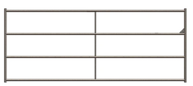 Standard Arena Swing Gate 4Ft X 12Ft (5-Rail) 14 Gauge