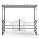 horse shade shelter cover made out of metal