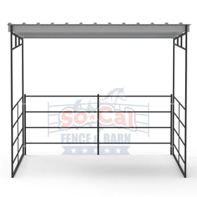 horse shade shelter cover made out of metal