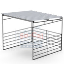 12x12 Horse Shelter Kit With Sloped Roof (Powder Coated Dapple Grey)-4