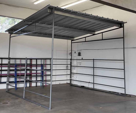 12x12 Freestanding Horse Shelter Kit With Sloped Roof