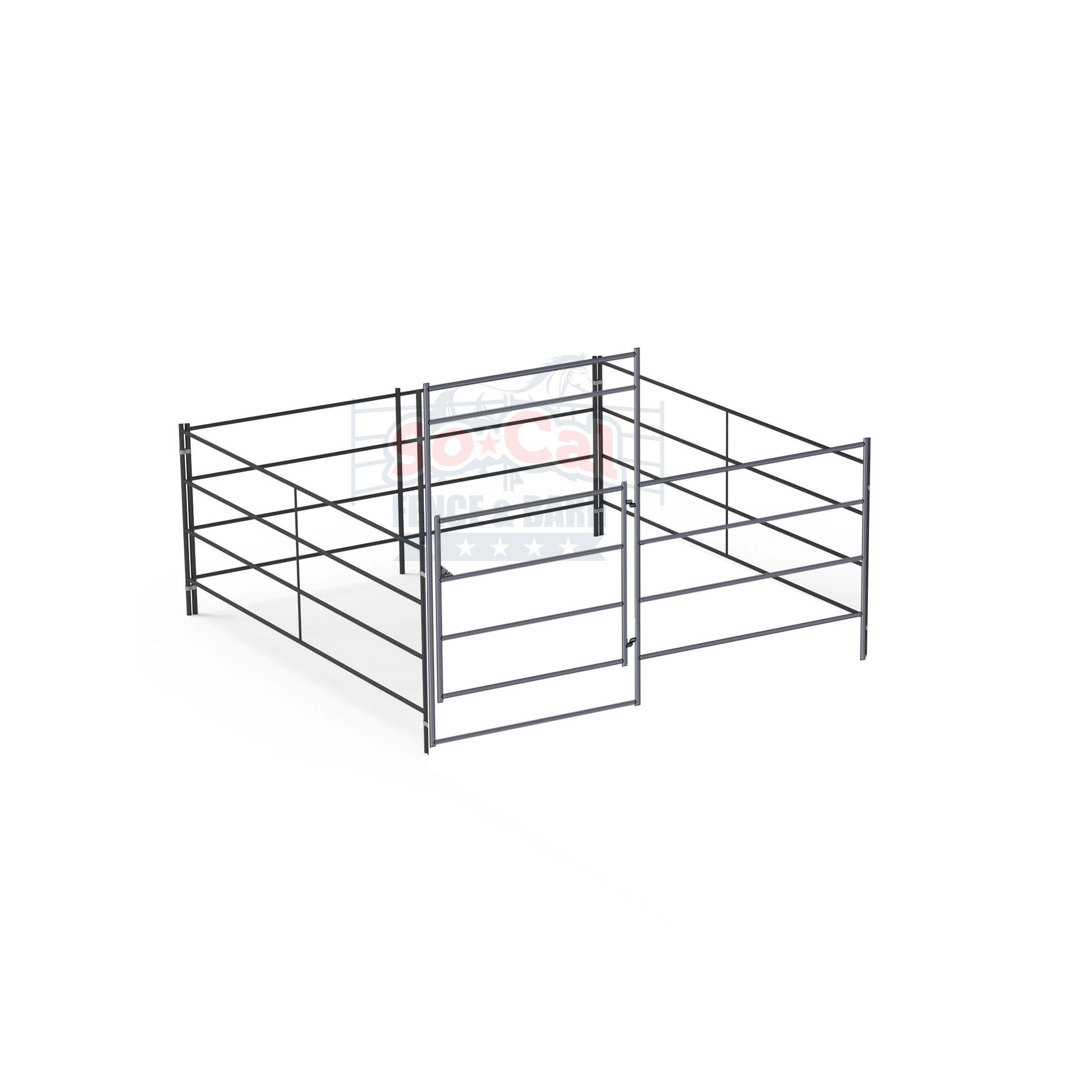 12x12 Horse Stall Kit (4-Rail)