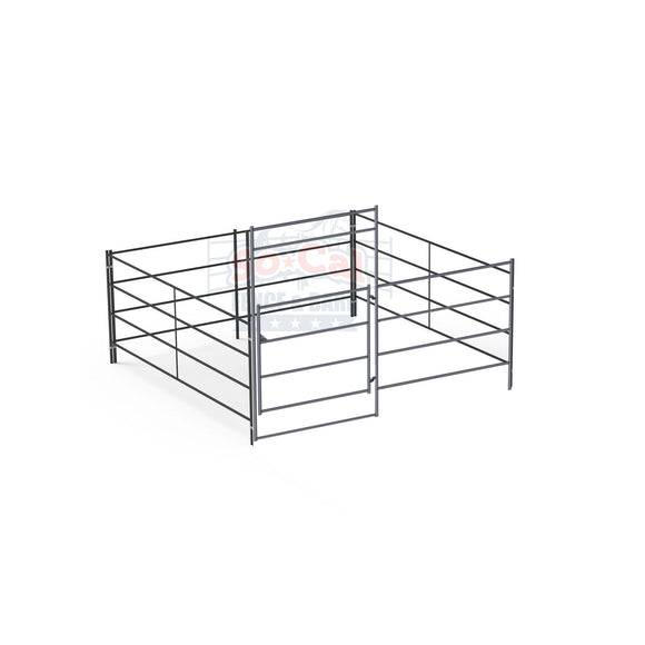 12x12 Horse Stall Kit (4-Rail)