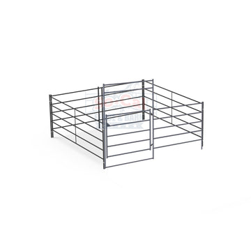 12x12 Horse Stall Kit (5-Rail) 14-Gauge Steel