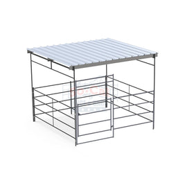 12x12 Stall with 12x12 Shelter (4 Rail)