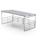 12x24 Horse Shelter Kit with Sloped Roof (Powder Coated Dapple Grey)-1