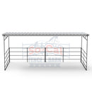 12x24 Horse Shelter Kit with Sloped Roof (Powder Coated Dapple Grey)-3