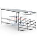 12x24 Horse Shelter Kit with Sloped Roof (Powder Coated Dapple Grey)-4