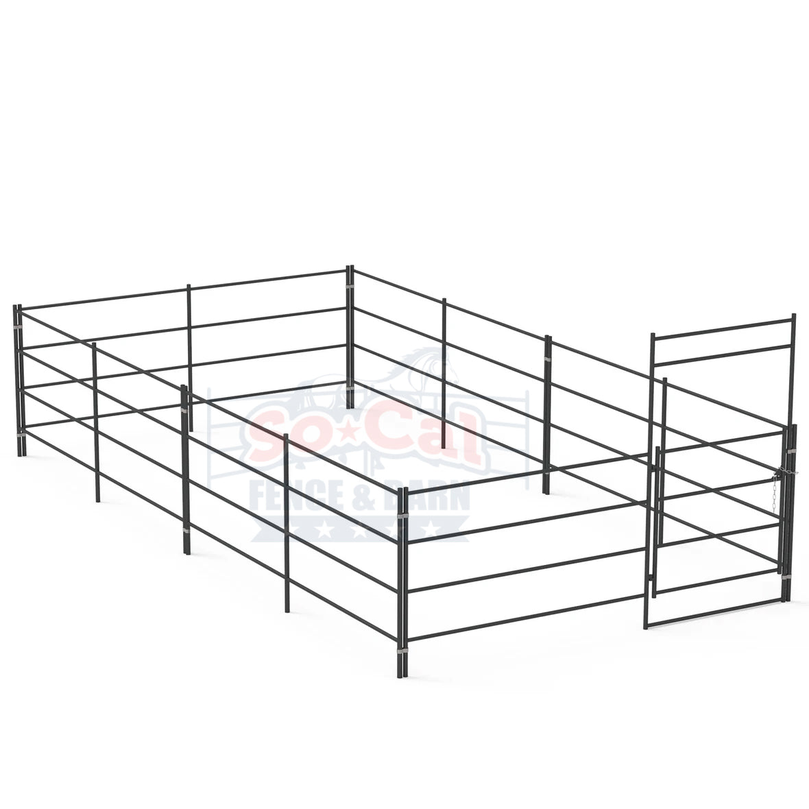 12x24 Horse Stall Kit (4-Rail)