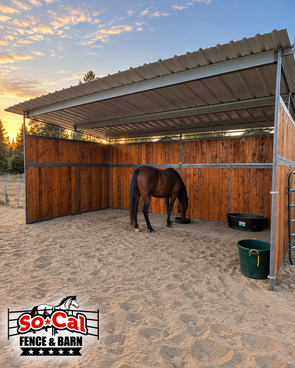12x24 Loafing Shed (3 Walls) Wood Not Included
