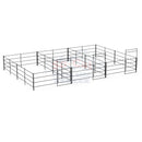 Three 12x24 Horse Stalls Side-by-Side (4-rail)-1