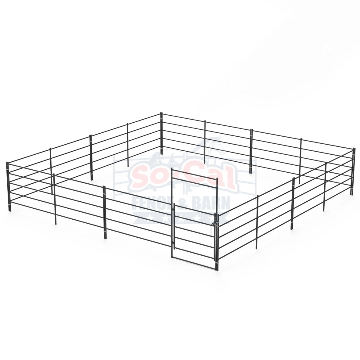 24x24 Horse Stall Kit (5-Rail)