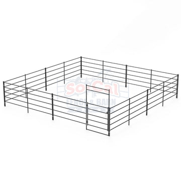 24x24 Horse Stall Kit (5-Rail)