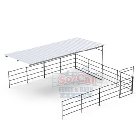 add on horse stall kit with a sloped roof