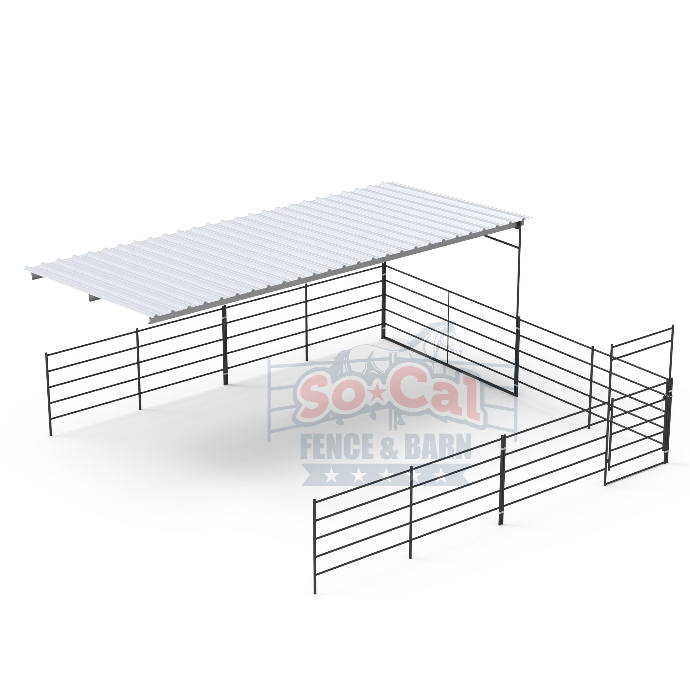 24x24 horse stalls with sloped roof