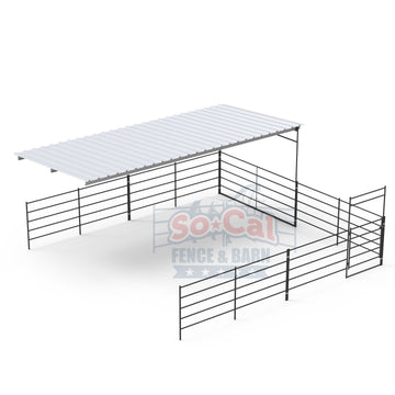 24x24 horse stalls with sloped roof