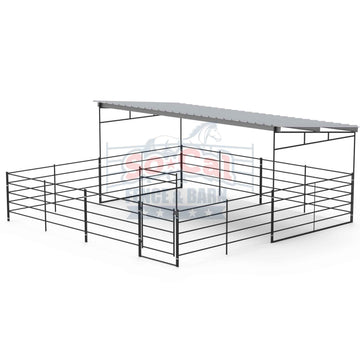 24x24 horse stall with shade