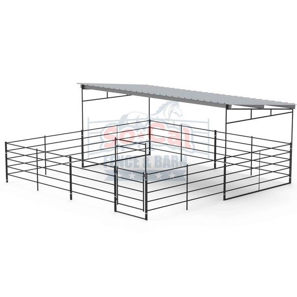 24x24 horse stall with shade