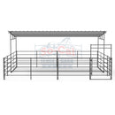 24x24 horse stall with shade shelter