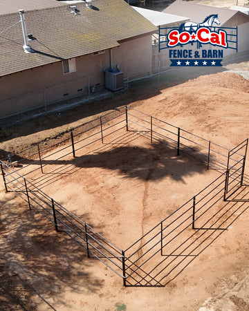 24x24 Horse Stall Kit (4-Rail) *Rustic* - 0