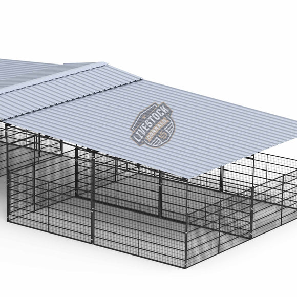 Pro Equine Facility Mare Motel | FULLY COVERED 12x24 STALLS | 6FT WELDED WIRE PANELS