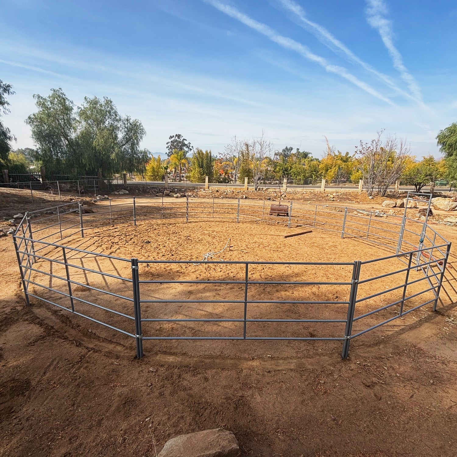 40ft Round Pen (5-Rail) 14-Gauge Steel