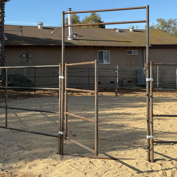 60ft Round Pen (4-Rail) 14-Gauge Steel *Rustic*