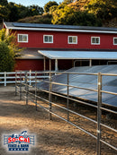 Premium 10x5 Horse Corral Panel (5 Rail) 1-5/8" 14 Gauge Steel *Powder Coated Dapple Grey*-2