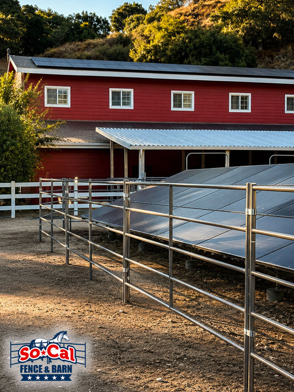 Premium 10x5 Horse Corral Panel (5 Rail) 1-5/8" 14 Gauge Steel *Powder Coated Dapple Grey*