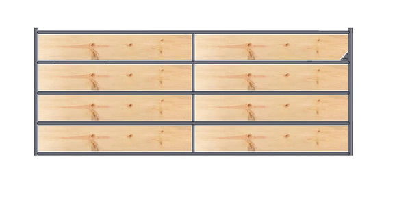 Standard Arena Swing Gate 4Ft X 12Ft (5-Rail) 14 Gauge WOOD INSERT