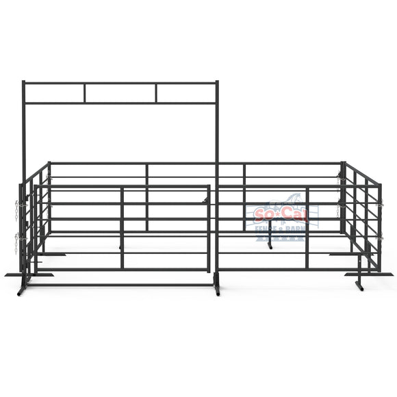 20x20 Livestock Cattle Corral Pen - Freestanding Portable Stall Kit