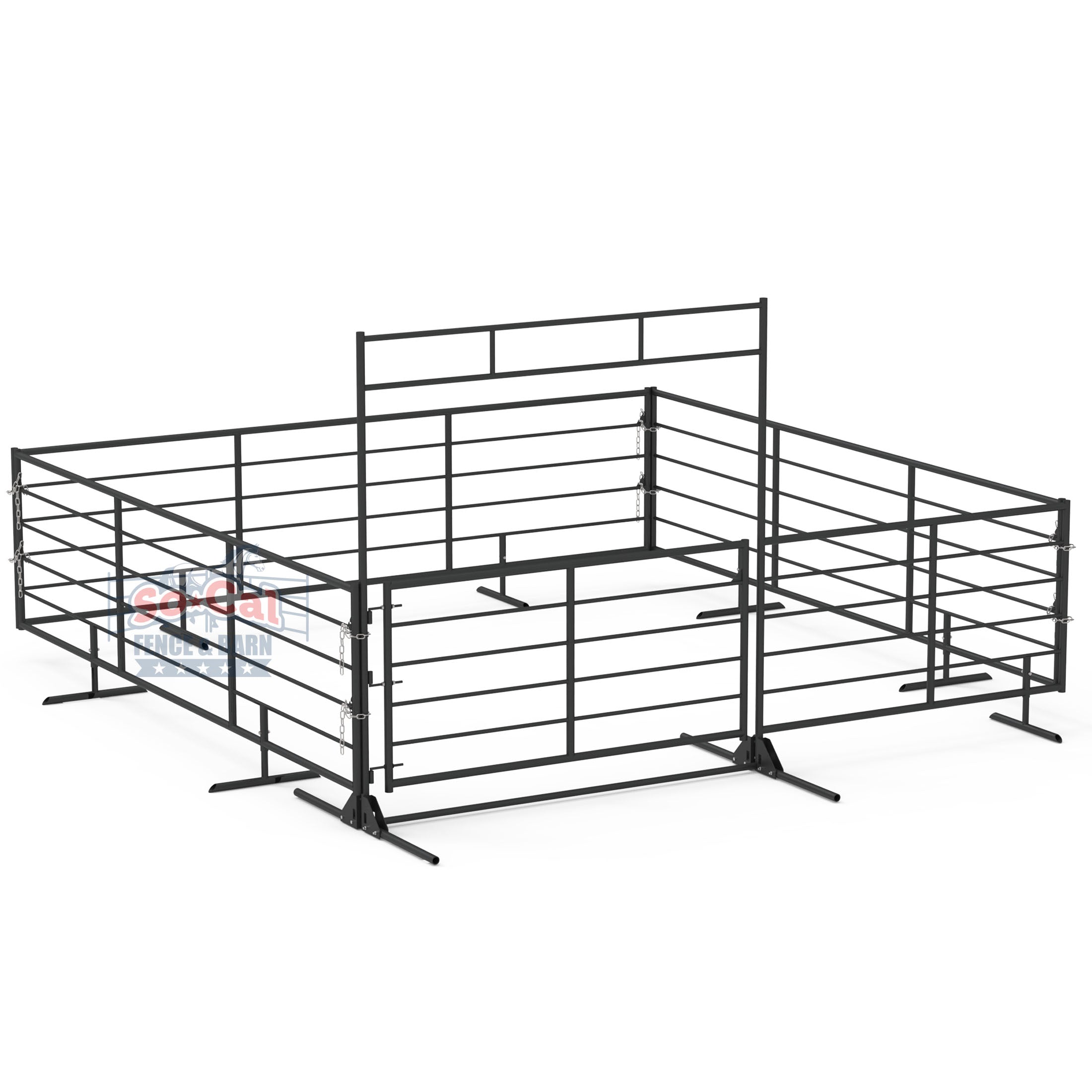 20x20 Livestock Cattle Corral Pen - Freestanding Portable Stall Kit