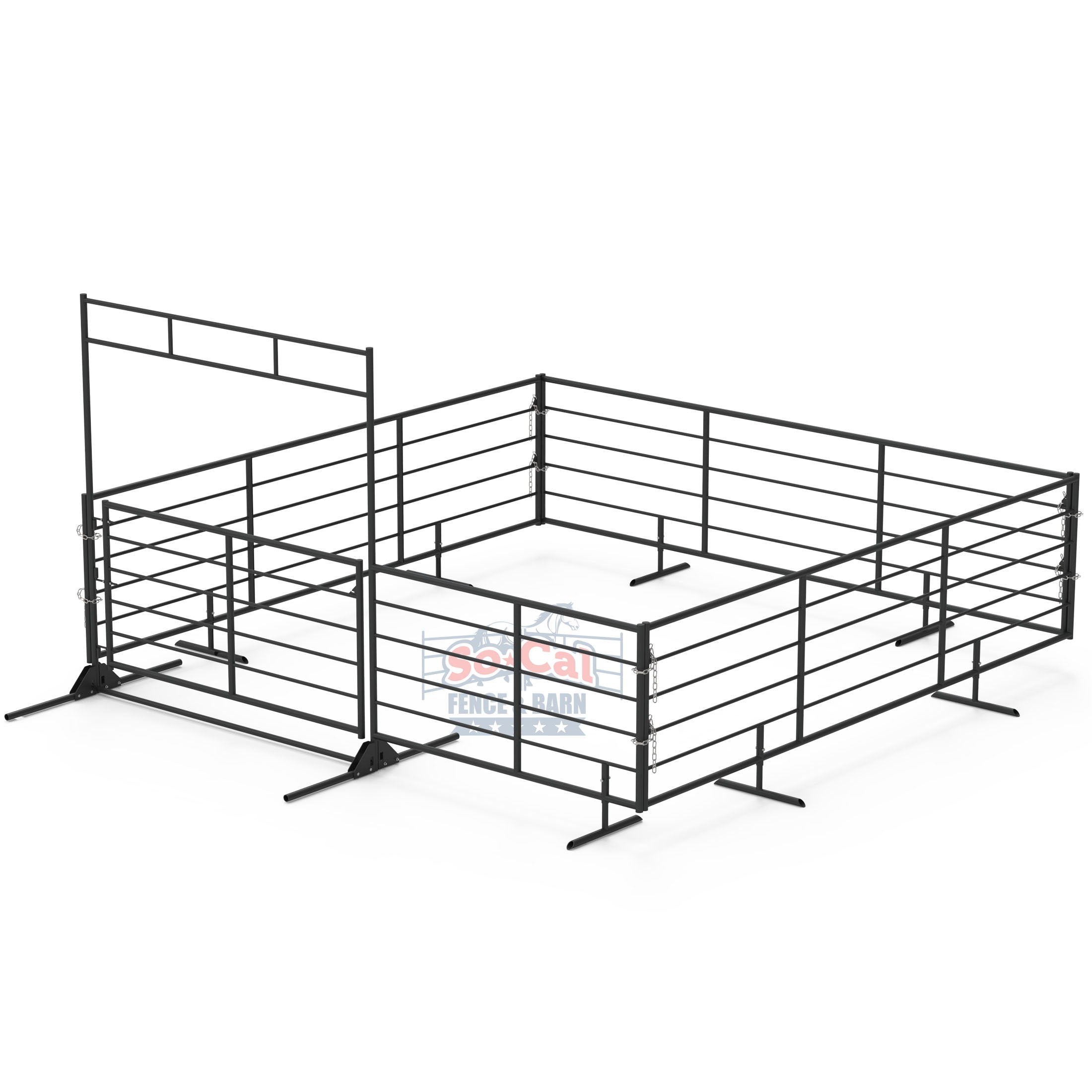 20x20 Livestock Cattle Corral Pen - Freestanding Portable Stall Kit