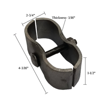 1-5/8" Bare Metal Panel Clamp for 1-5/8" Post - Rustic - 0