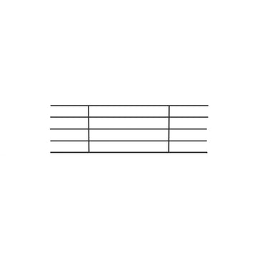 10ft Continuous Fence Panel, Powder-Coated, 1-1/4" (5-Rail)
