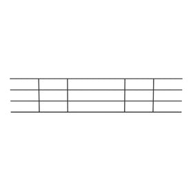 20Ft Continuous Fence Panel 14-Gauge Steel 1-1/4" (4 Rail) - 0