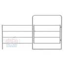 *LIGHT DUTY* Panel Gate Combo 12ft 4-Rail (Galvanized) 16-Gauge-1