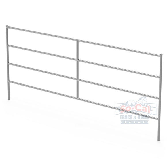 *LIGHT DUTY* 12x5 Horse Corral Panel | 4-Rail | 16-Gauge | Galvanized