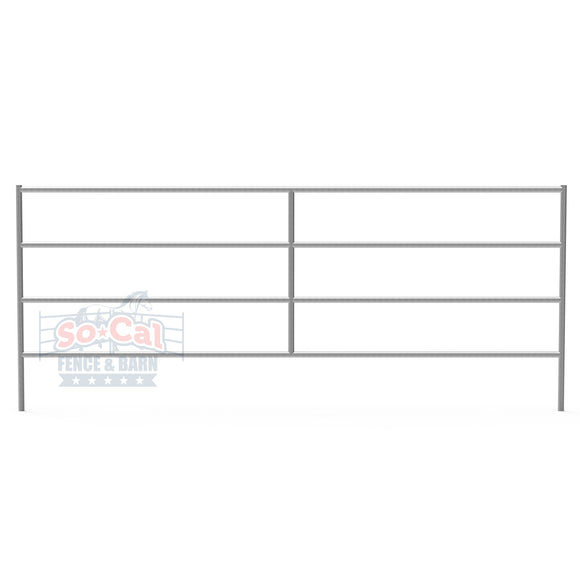 *LIGHT DUTY* 12x5 Horse Corral Panel | 4-Rail | 16-Gauge | Galvanized