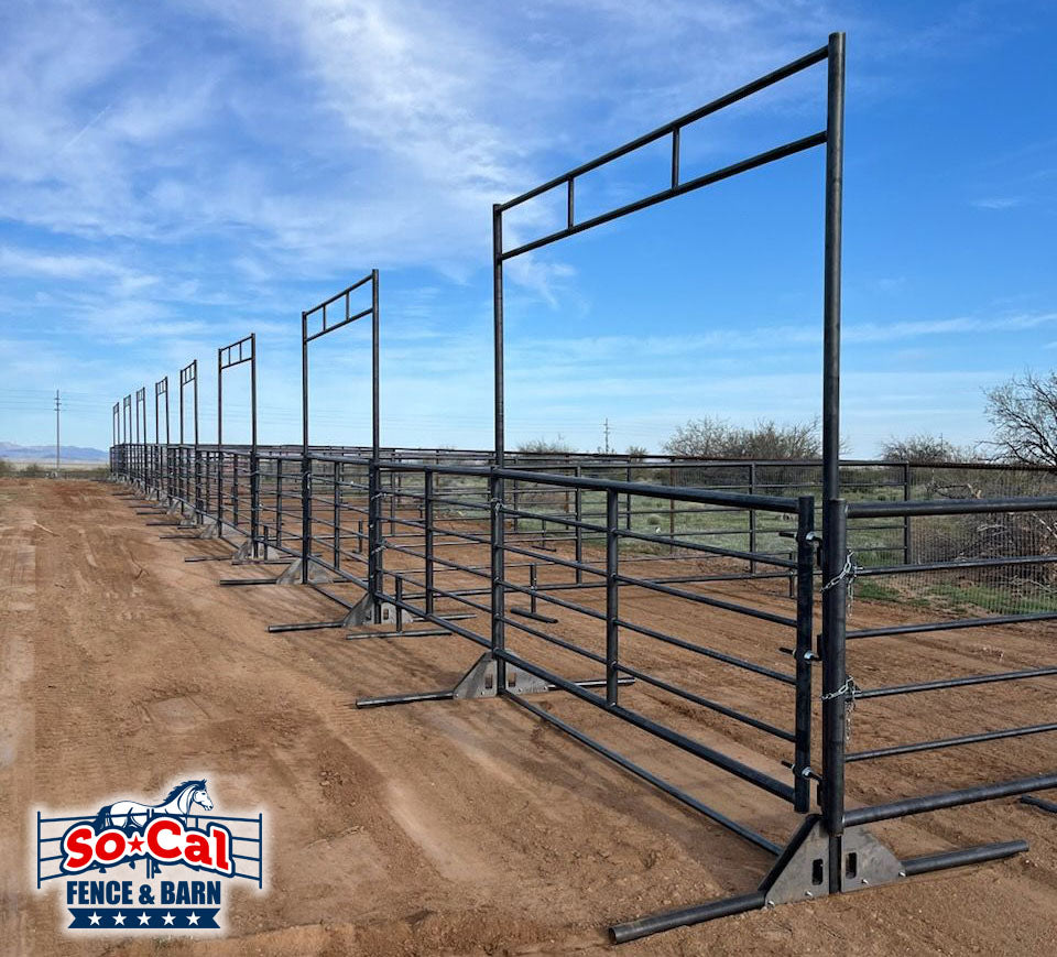 Two 20x20 Portable Cattle Corral System Side-by-Side - 0