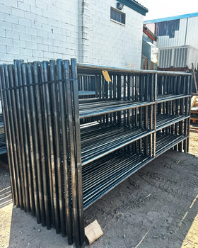 80Ft X 120Ft Riding Arena (4 Rail) 14-Gauge Steel *RUSTIC* - 0