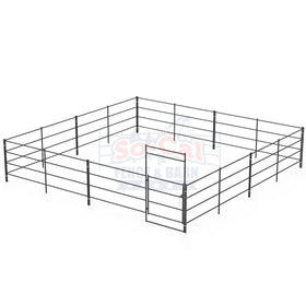 24x24 Horse Stall Kit (4-Rail)