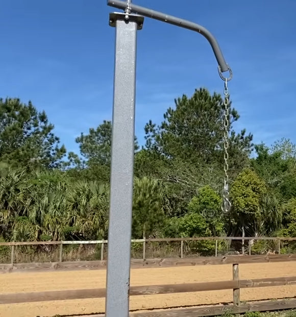 12ft Patience Pole 4x4 Square Tubing (11-Gauge) Powder Coated Dapple Grey