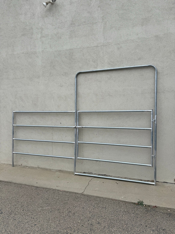 *LIGHT DUTY* Panel Gate Combo 12ft 4-Rail (Galvanized) 16-Gauge