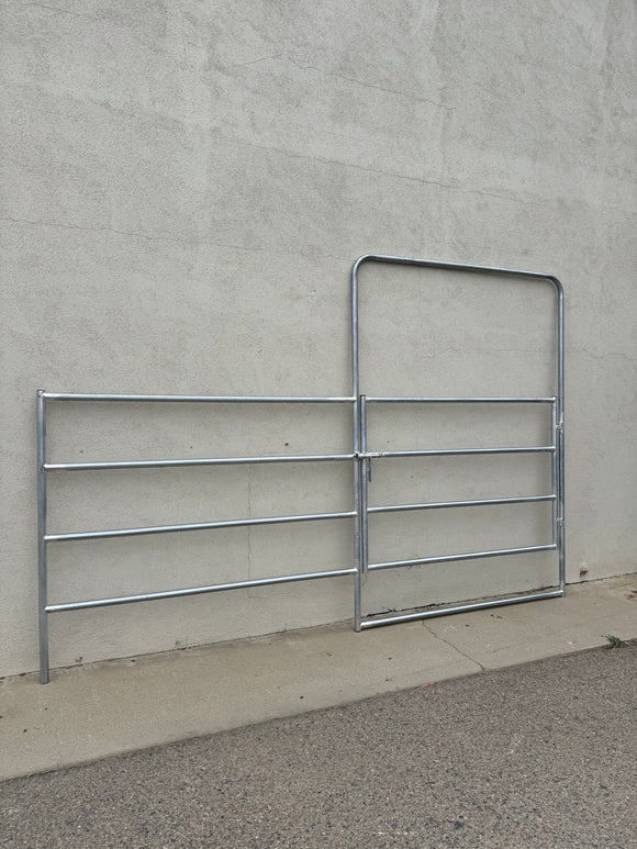 *LIGHT DUTY* Panel Gate Combo 12ft 4-Rail (Galvanized) 16-Gauge