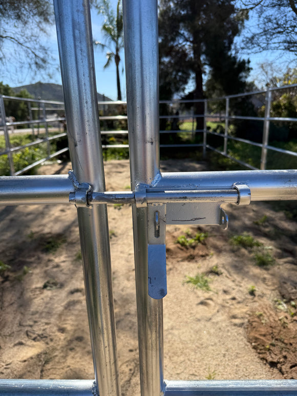 *LIGHT DUTY* Panel Gate Combo 12ft 4-Rail (Galvanized) 16-Gauge
