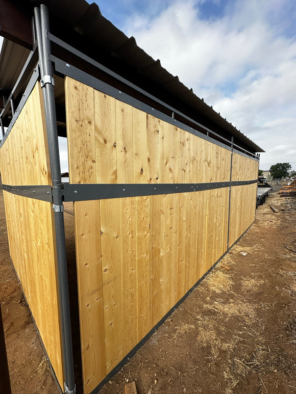 12x24 Loafing Shed (3 Walls) Wood Not Included