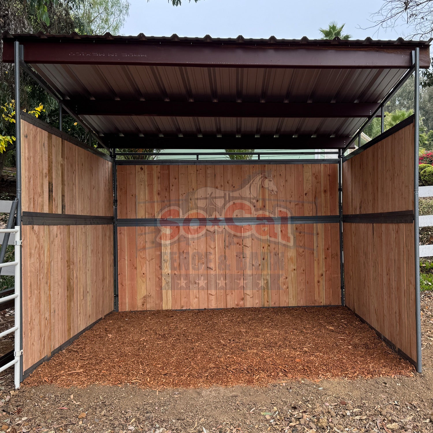 12x12 Loafing Shed (3 Walls) Wood Not Included - 0