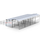 Mare Motel Shed Row with (4) 12x24 Stalls and 12ft Breezeway 4-Rail-4